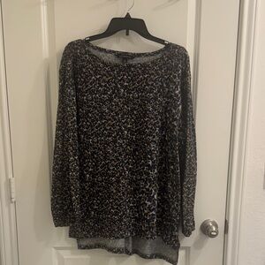 Zac & Rachel Animal Print Blouse - Black, Brown, Gray